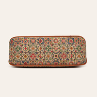Sac Hobo en Liège et PU pour Femme, Imprimé Ethnique, Style Japonais Coréen, Sac à Bandoulière Vintage avec Fermeture Éclair
