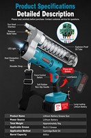 Pistola de Grasa Eléctrica Recargable de Alta Presión para Lubricación de Maquinaria de Excavación