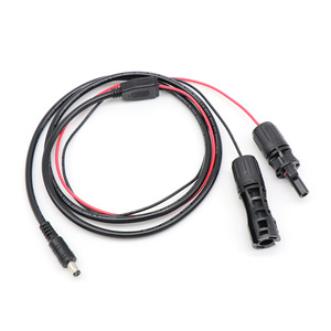 Mc4 To Dc5521 Male Solar Connector <b>Cable</b> 86mm Length Ip67 <b>Outdoor</b> Use Black Abs Material - Product Image 3
