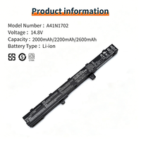 Batterie d'ordinateur portable A31N1319 d'origine pour AS US X451/551 X451C X451CA X551C X551CA A41 D550 X45li9c X551CA-0051A2117U