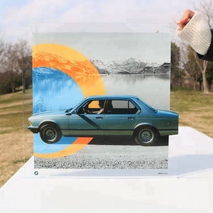 High Quality UV Printed Transparent Acrylic Plate Custom Photo Display Boards Signage Board
