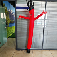 Danseur gonflable publicitaire personnalisé jaune motif visage de dessin animé, en tissu Oxford imperméable, avec ventilateur intégré, résistant au soleil