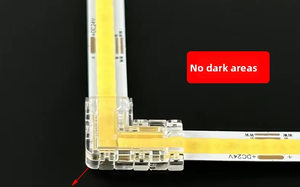 Conector de Tira LED COB de 3 Pines sin Soldadura, Doble Color, Bajo Voltaje, Material de PC, Adaptador de Empalme de Esquina sin Costuras, 810 mm, Fácil Instalación - Product Image 4