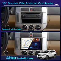 Reproductor de Radio para Auto 2DIN de 9 Pulgadas, 4 + 64 GB, Pantalla MP5 Portátil, Estéreo, Android Carplay, Reproductor de DVD para Auto
