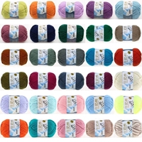 Fil acrylique épais 5 plis 50g, 100% laine pour bébé, pour tricot de pulls, tricot à la main, coton laitier, couture, tissage, motif brut teint
