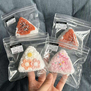 Realistic 6cm Triangle-Shaped Rice <b>Ball</b> <b>Squeeze</b> Toy New Design for 5-7 Years Kids & Adults Stress Relief TPR Material - Product Image 1