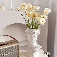 Fleur artificielle de lotus rose à 4 têtes, fleur de décoration de mariage, arrangement floral pour table à manger, vente en gros d'usine