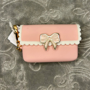 Custom Silicone Bow Purse Sanitizer Holder Keychain Lipstick Holder Pink Bath Body Works Snap Case <strong>PocketBac</strong> Sanitizer Holder - Product Image 2