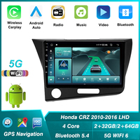 Autoradio Android sans fil Car-play 5G+2.4G WIFI6 pour Honda CRZ CR-Z 2010-2016 LHD Lecteur multimédia GPS Navigation DSP BT 5.4
