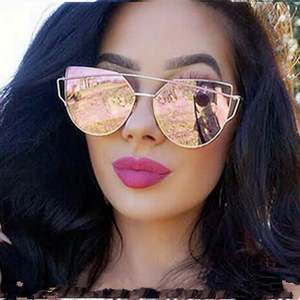 Gafas de Sol de Moda 2020, Lujosas, Retro, con Logotipo Personalizado, Protección UV400, Estilo Ojo de Gato, para Mujer, Tamaño Grande - Product Image 3