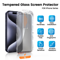Protection d'écran en verre trempé HD 9H 2.5D pour iPhone 18/17/16 Pro Max/15/14/13/12, anti-traces de doigts et anti-chute, anti-poussière