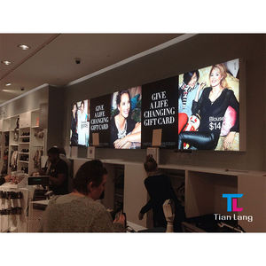 Tianlang, caja de luz de movimiento LED de tela luminosa personalizada, perfil de aluminio colgante Vertical para pantalla de publicidad interior - Product Image 1