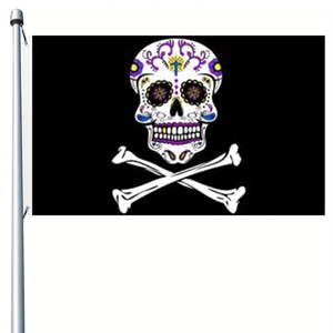 Bandera del Día de los Muertos en México, 3x5 pies, de poliéster de colores vivos con ojales de latón, accesorio decorativo para exteriores - Product Image 1