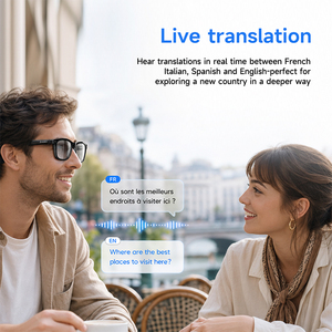 Lunettes Intelligentes IA 2026 avec Traduction en Temps Réel (165 Langues), Assistant Vocal et <span class=keywords><strong>Audio</strong></span> Sans Fil pour Voyages d'Affaires - Product Image 3