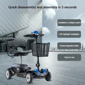 Patinete eléctrico de 4 ruedas cubierto para discapacitados, de 4 ruedas Scooter Eléctrico para personas mayores, novedad de 2017 - Product Image 3