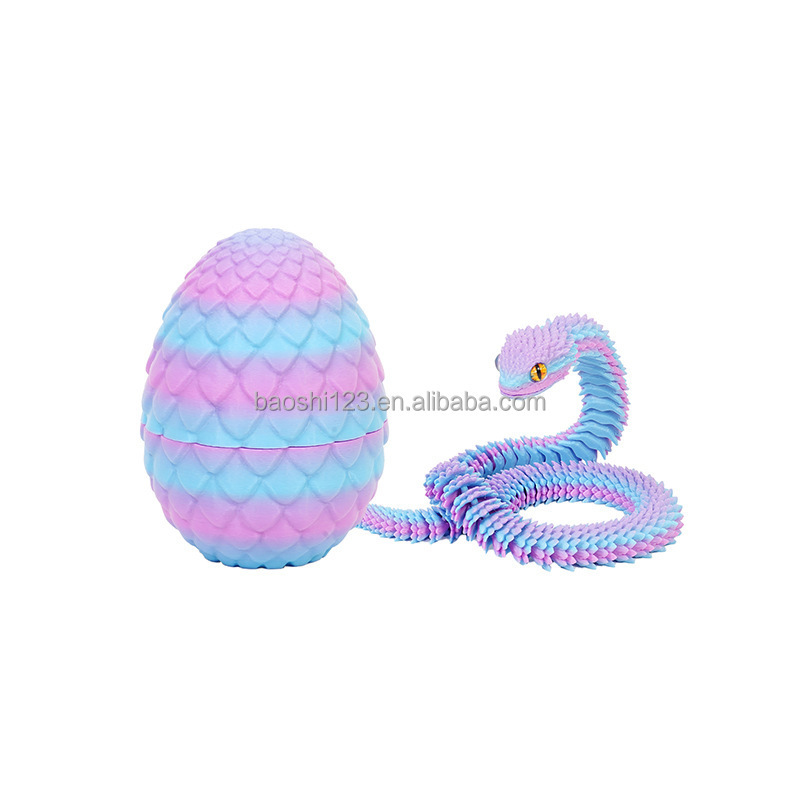 Oeuf de dragon 8,5 cm + Vipère 30 cm - Mer profonde
