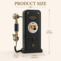 Téléphone mural rétro vintage pour livre d'or audio et vidéo, idéal pour les mariages et les cabines photo