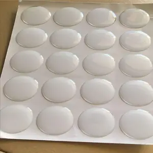 Professional Manufacture 1 Inch Transparent Clear Custom 25 Mm Epoxy Sticker Sheet