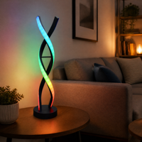 Lumière d'ambiance spirale LED RGB pour bureau, synchronisation musicale, télécommande via application, art moderne pour chambre, décoration intérieure, salle de jeux, CE RoHS