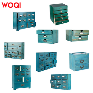 WOQI Wood <strong>Apothecary</strong> <strong>Cabinet</strong> With Drawers,Desk Drawer Organizer,Home Office &amp; Tea &amp; Dresser Bedroom Organization and Storage - Product Image 2