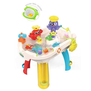 Table de jeu multifonctionnelle pour bébé, jouets de douche d'animaux amusants, table de pêche électrique pour salle de bain et jeux d'eau avec musique - Product Image 2