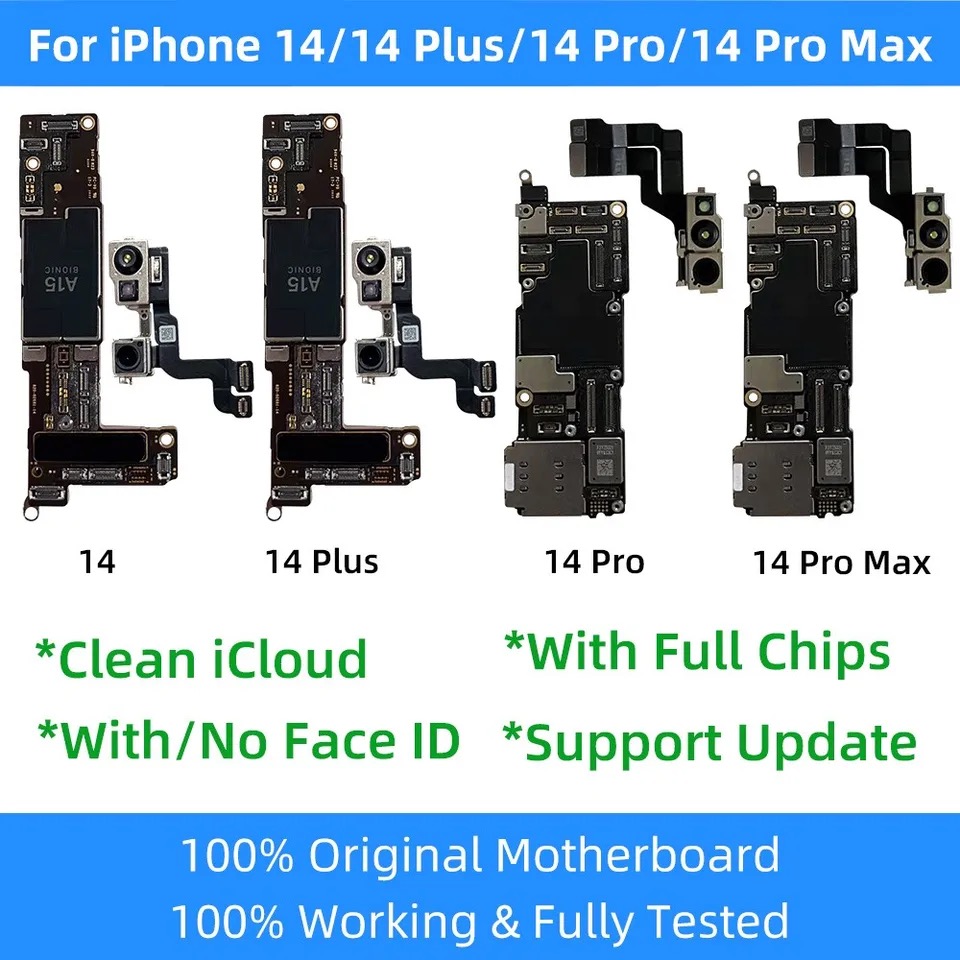 For iPhone 14 Pro Max Logic Board with Face ID Unlock - 128G