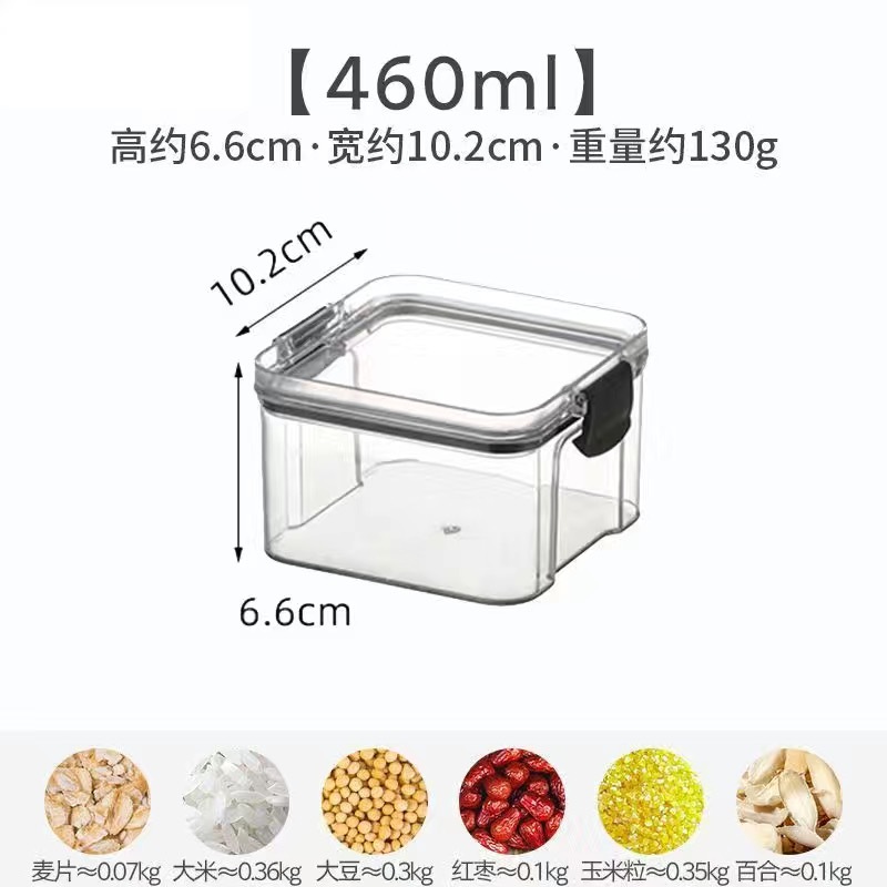 Recipiente hermético cuadrado de 460 ml.