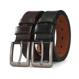 Cintura in Pelle di Lusso da Uomo Stile Designer, Marrone Retrò, Confezione Regalo, Vera Pelle, Ideale per la Festa del Papà - Product Image 1