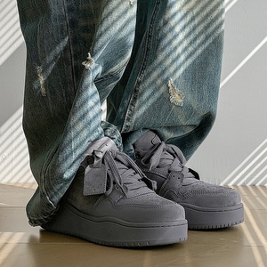 Zapatos de pareja más vendidos, nuevo estilo retro gris, zapatos de plataforma con suela gruesa que aumentan la altura, zapatos casuales de moda para hombre y mujer - Product Image 3