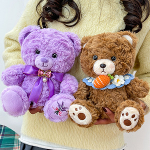 Ours en peluche violet personnalisé avec logo, ours en peluche lavande pour la Saint-Valentin, jouet en peluche doux, figurine d'ours, coussin de sommeil - Product Image 5