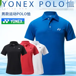 Yonex 의류 운동복 팀 착용 크루 넥 셔츠 빠른 건조 일본 디자인 115189/215189 폴로 셔츠