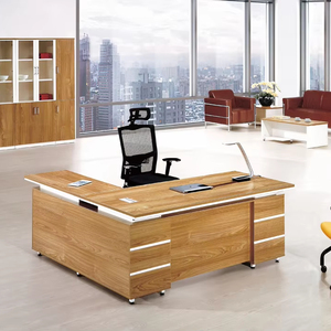 Precio DE FÁBRICA DE <span class=keywords><strong>Guangzhou</strong></span>, muebles de oficina modernos, gerente de madera en forma de L, muebles de oficina ejecutivos, mesa y silla - Product Image 1