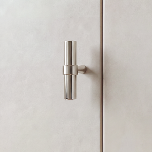 Kenop Kabinet Kuningan H59 Nikel Poles Model T Bar Minimalis Gaya Prancis untuk Pintu Lemari Dapur MOQ 2 Set - Product Image 2