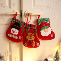 Chaussettes de Noël, Père Noël, Bonhomme de neige, Renne, Sacs cadeaux, Ornements suspendus pour sapin de Noël, Pochette à bonbons pour enfants, Décorations de Noël pour la maison