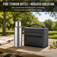 Bouteille d'eau isotherme en titane 480 ml à double paroi sous vide avec couvercle à vis intégré, idéale pour l'extérieur – Vente directe usine