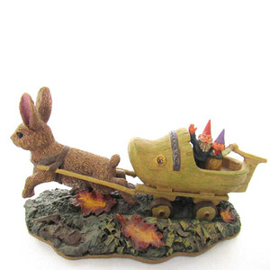 Gnomo figurina 'Sailing Away' <span class=keywords><strong>David</strong></span> lo gnomo con scarpe di legno, coniglio - Product Image 2