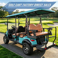 Carrito de Golf Eléctrico de 6 Plazas, Carrito de Golf para 6 Pasajeros en Venta, Vehículo Utilitario Eléctrico de 4 Ruedas para Comunidades Turísticas