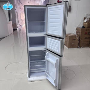 Réfrigérateur à congélateur supérieur J 206L, 3 portes, pour la maison, l'hôtel, équipement de refroidissement en gros pour usine et usage domestique - Product Image 3