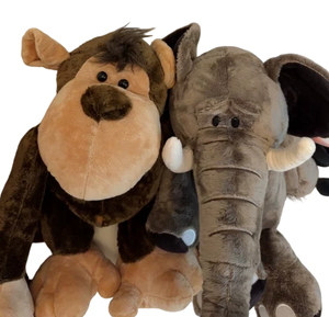 Jouets en peluche personnalisés sur <span class=keywords><strong>le</strong></span> thème de la jungle et de la forêt : <span class=keywords><strong>Lion</strong></span>, Licorne, Raton laveur, Girafe, Éléphant, Vache, Zèbre, Tigre – Coussins et poupées en peluche - Product Image 3