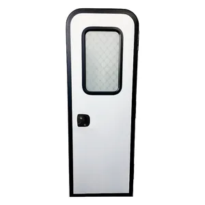 2022 TONGFA aluminum alloy rv caravan trailer camper single point lock enter door with screen door