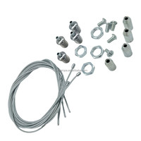 Kit de suspension de câble en acier inoxydable chromé, montage au plafond, crochet de câble