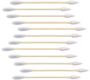 Hisopos de Algodón de Bambú Multifuncionales con Punta Redonda de un Solo Lado para Uso Cosmético - Product Image 1