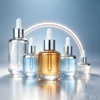 Botol Tetes Kaca Isi Ulang 15ml 30ml 50ml dengan Logo Kustom Grosir untuk Minyak Esensial, Cairan Serum, Kosmetik
