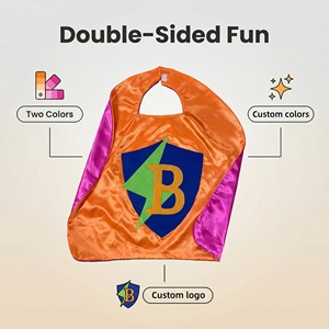 Cape de <span class=keywords><strong>super</strong></span>-héros personnalisée pour enfants, double face, capes d'anime pour Halloween, capes de fête personnalisées pour enfants - Product Image 5