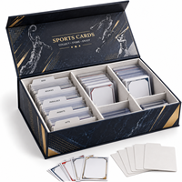 Boîte cadeau personnalisée pour cartes sportives, emballage rigide en papier de luxe avec séparateurs pour collections de cartes de baseball, basketball et football