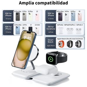 New Có Thể Gập Lại 3 Trong 1 Sạc Không Dây Từ Sạc Trạm Sạc Di Động Cho Điện Thoại Di Động Sạc Power <span class=keywords><strong>Adapter</strong></span> - Product Image 2