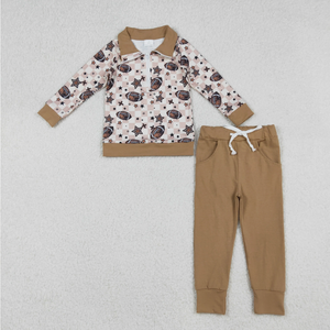 Conjuntos de Ropa para Bebés Hermanos, Niños y Niñas, Estampado Caqui, Algodón Orgánico, Pantalones con Bolsillos, Conjuntos Deportivos, Mamelucos con Cremallera - Product Image 3