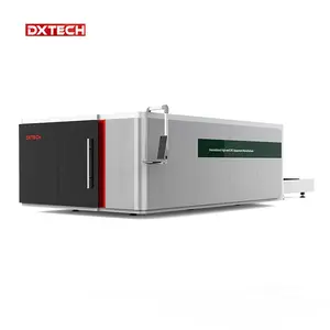 Dxtech 6kw 10kw 12kw回転式および交換プラットフォームを備えた高出力ファイバーレーザー切断機