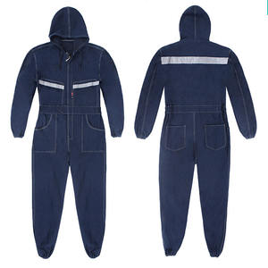 Vêtements <span class=keywords><strong>de</strong></span> protection pour soudeurs sur mesure pour hommes, combinaison en denim à capuche réfléchissante, combinaison <span class=keywords><strong>de</strong></span> travail épaisse pour soudeurs - Product Image 3