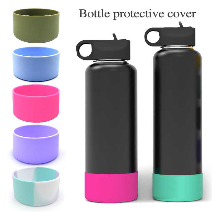 Dreamy Gradient Silicone Boot For Stanley 40oz & 30oz Tumblers - Metallic Shimmer Protective Sleeve (Violet Petal) - View #9